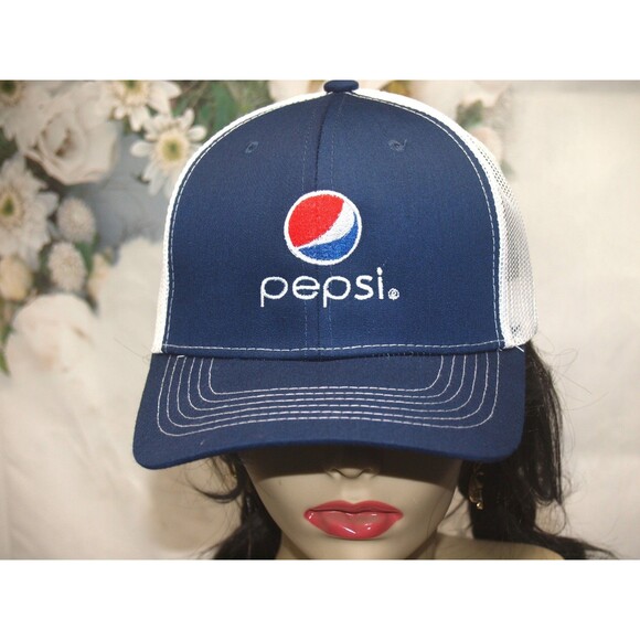Pepsi Snap Back Trucker Mesh Hat Men’s One Size Fits Most NEW Worker Hat Unisex - Picture 1 of 6